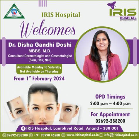 Warm Welcome To New Doctor Dr Disha Gandhi Doshi IRIS Hospital