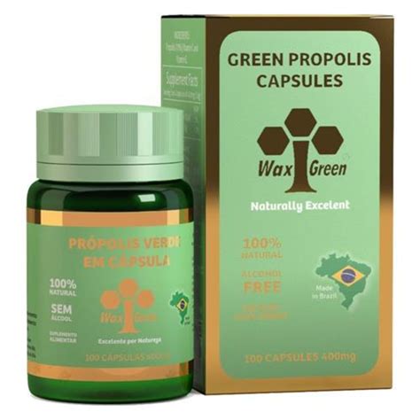 Melhor Própolis Verde Em Cápsulas - Própolis Verde em cápsulas Wax Green 100 caps(80%Extrato Seco ...