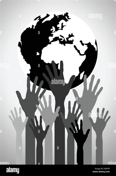 Hand Holding World And Globe Hands Idea Stock Vector Image Art Alamy