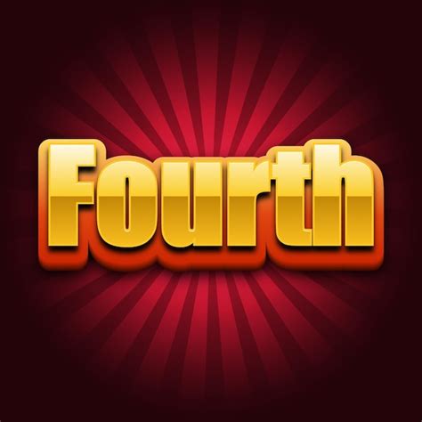 Premium Photo | Fourth text effect gold jpg attractive background card