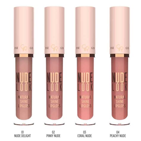 Golden Rose Nude Look Natural Shine Lipgloss Pinky Nude Ml