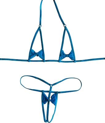Amazon Esquki Women S Fashion Bowknot Micro G String Bikini Set