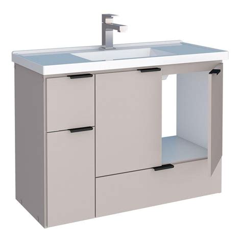 Gabinete Para Banheiro Madeira Orquídea 80 Lavatório Cozimax Nude MadeiraMadeira