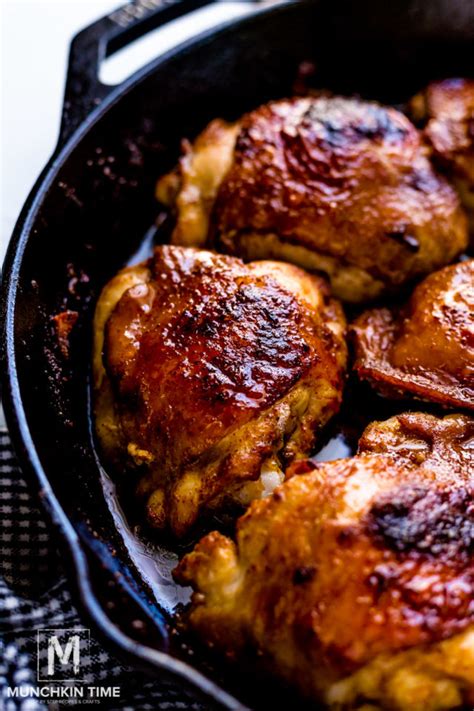 Bbq Baked Chicken Thighs Recipe Munchkin Time