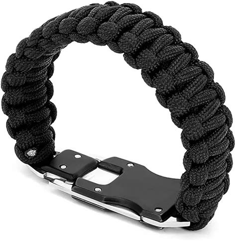 Pulseira Paracord Multifuncional Para Homens Ajust Vel Sobreviv Ncia Ao