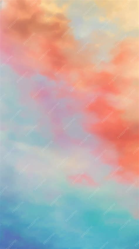 Premium AI Image | A colorful sky with clouds and a pink sky