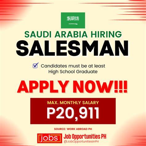 Hiring Sales Man In Saudi Arabia Philippine Go