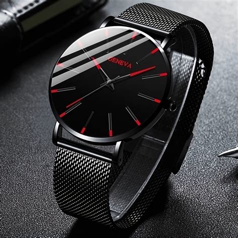 Pc Fashion Men S Quartz Watch Free Shipping For New Users Temu