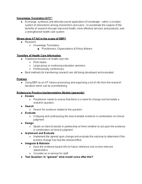 Putting Evidence Into Practice 4