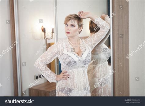 Sexy Blonde Plus Size Short Hair Stock Photo Shutterstock