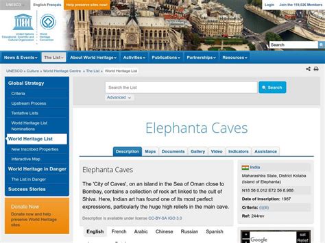 Unesco: Elephanta Caves Website for 9th - 10th Grade | Lesson Planet