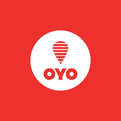 oyo white logo  red background  vector art  vecteezy