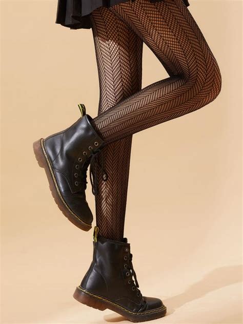 Minimalist Fishnet Tights SHEIN UK