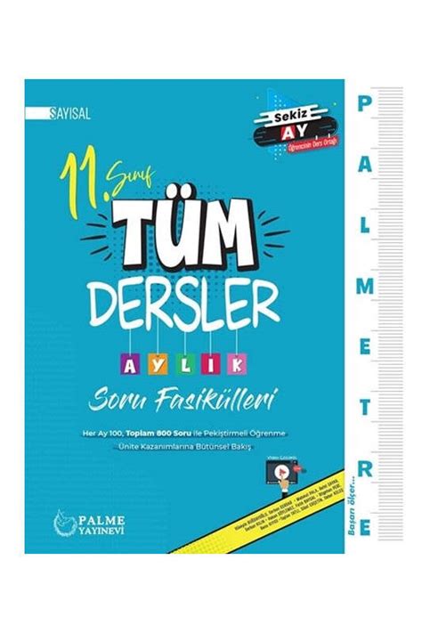 Palme Yayınları 2024 Palmetre 11 Sınıf Sayısal Tüm Dersler Çalışma