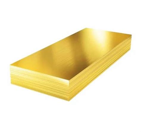 Polished C26000 Metal Brass Sheet Rectangular Thickness 1 Mm At ₹ 540 Kg In Ahmedabad