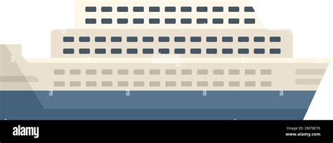 Ferry Icono De Transporte Vector Plano Barco Fluvial Ferry De Carga