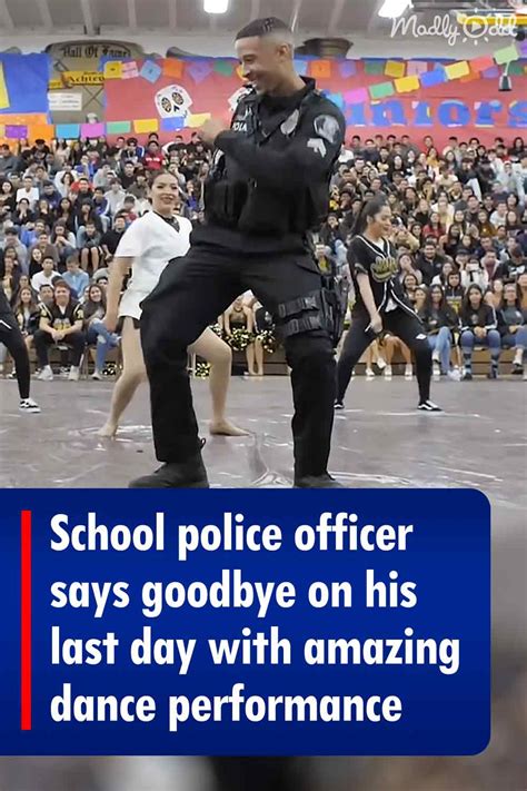 School Police Officer Says Goodbye On His Last Day With Amazing Dance