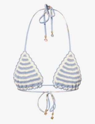 ZIMMERMANN Awaken Crocheted Triangle Bikini Top Selfridges