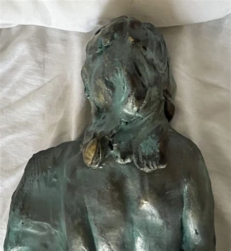 VINTAGE MID CENTURY Modern Plaster Nude Woman Wall Sculpture Torso Back Side EXC 282 74