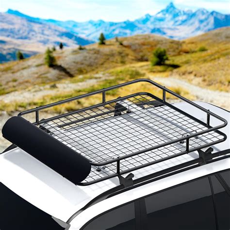 Giantz Universal Car Roof Rack Basket Luggage Carrier 123cm - Bunnings