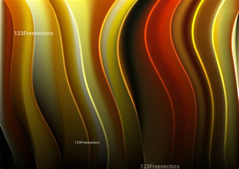 Abstract Black Red And Yellow 3D Vertical Wave Lines Background