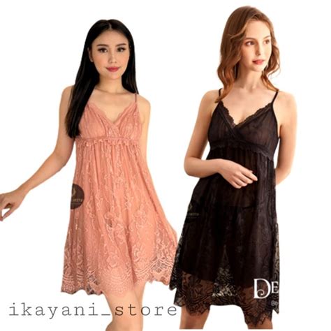 Jual Ikayani Store Bb Kg Lingerie Dress Renda Transparan Baju Tidur Wanita Dewasa Haram