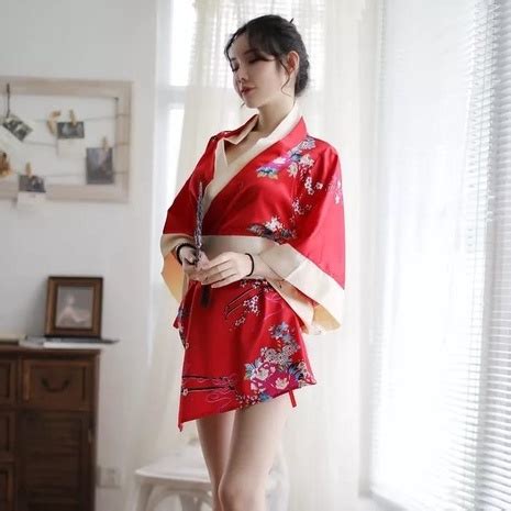 Jual FM Galery Set Lingerie Seksi G String Model Kimono Jepang Kimono Lingerie Sabuk Besar