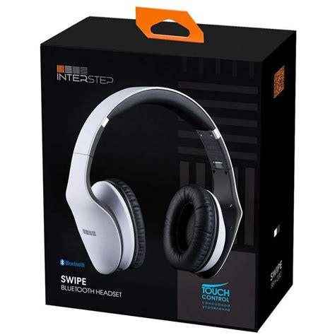 Компьютерные беспроводные наушники Interstep SBH-200 Swipe White с ...