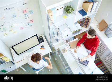 Managers In Open Space Office Stock Photo Alamy