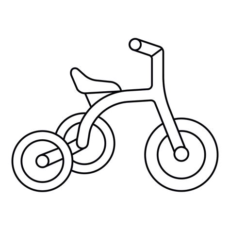 icono de triciclo para niños estilo de esquema 15174036 Vector en Vecteezy