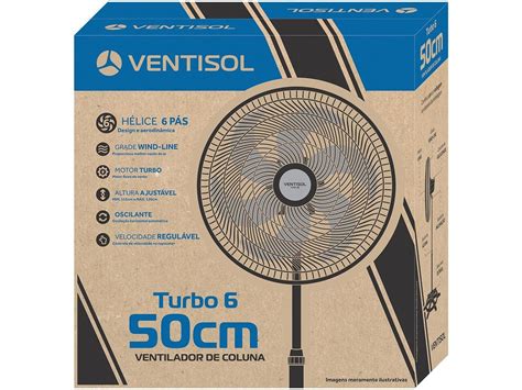 Ventilador De Coluna Ventisol Voc Turbo Cm Velocidades V