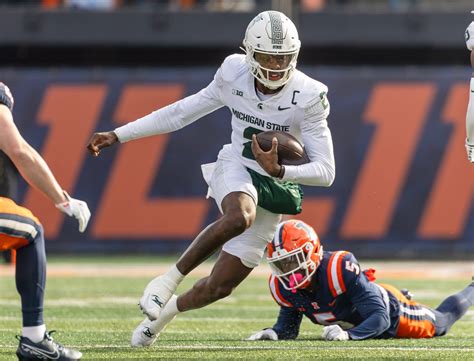 Michigan State Qb Aidan Chiles With Spartans For Long Haul