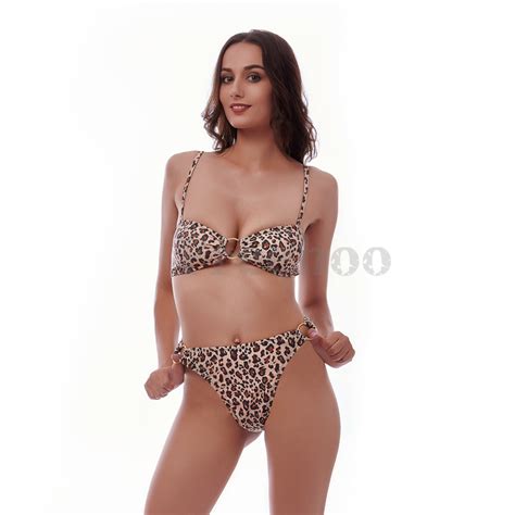 Women S Sexy Leopard Allover Print O Ring Bikini Suit Swimwear Sexy Bikini And Open Bikini Price