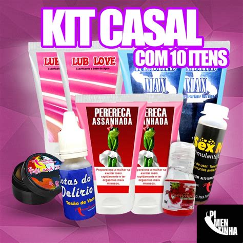 KIT Top Produtos Sex Shop Casal Lubrificante Apertadinha Gel Beijavel Pomadinhas SexyShop