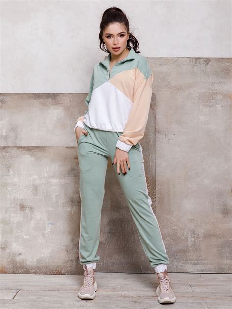 Мятный костюм с укороченной потайной молнией 12432 за 1144 грн: купить ...