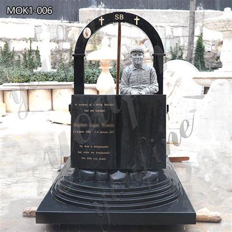 Black Granite Tombstone Modern Unique Design Prices Factory Supplier