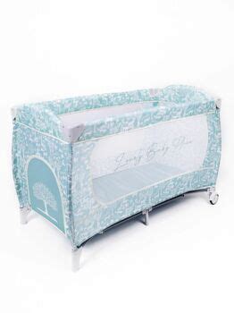 Манеж-кровать Amarobaby HAPPY PLACE (Forest) прямоугольный, голубой ...