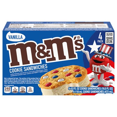 Save On M M S Ice Cream Cookie Sandwiches Vanilla 4 Ct Order Online