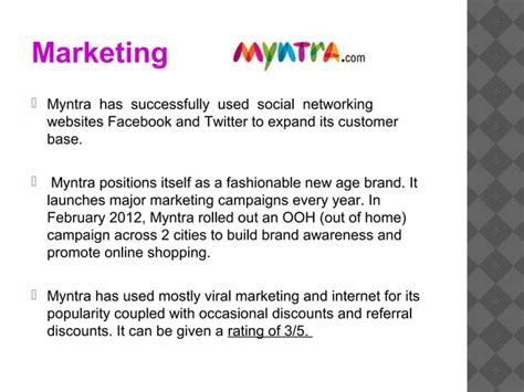 Myntra Ppt Ppt Business Business And Finance