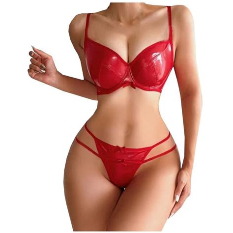 Ensembles de bikini deux pièces en cuir sans fil pour femmes n80712 Rouge Cdiscount Prêt à Porter