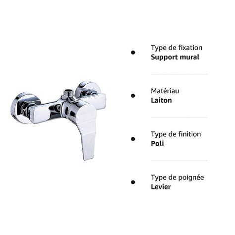 Chrome Plated Brass Wall Mounted Shower Mixer Tap For Cold And Hot Water Bathroom Fruugo UK