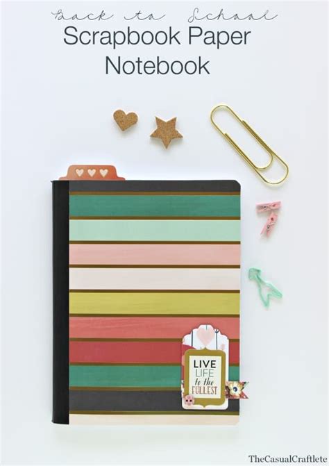 Back to School Scrapbook Paper Notebook - The Crafting Chicks