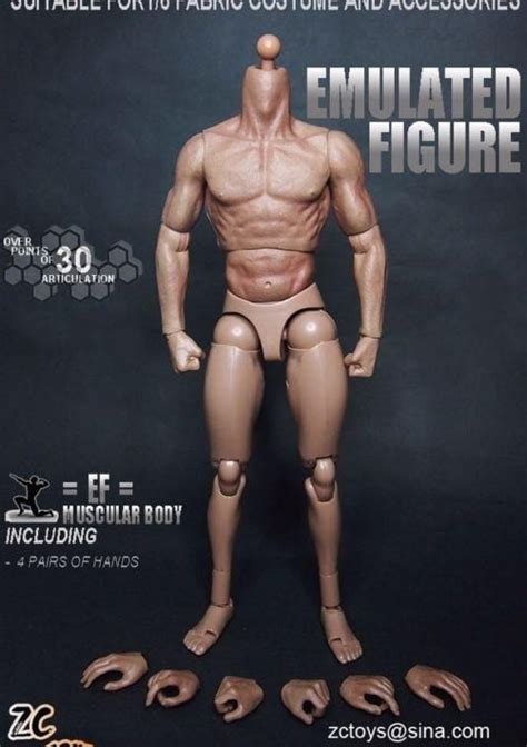 ZC Toy Scale Muscular Nude Figure Body TTM Fit Wolverine Head Collection One Sixth Dimension
