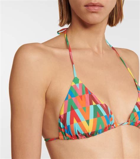 Valentino Printed Triangle Bikini Mytheresa