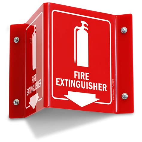 Smartsign Fire Extinguisher Projecting Sign 5 X 6 Acrylic