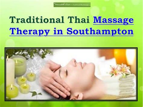 Traditional Thai Massage Therapy In Southampton