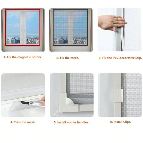 Magnetic Window Screen Adjustable Diy Window Net Screens Mesh Max 39