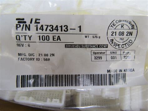 TE 1473413-1 Qty of 25 per Lot TE 1473413-1 | eBay