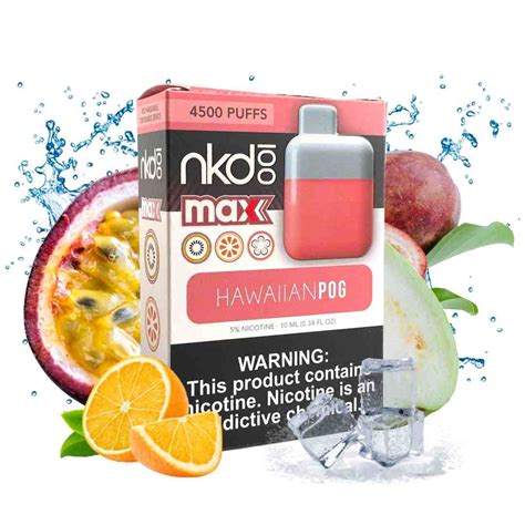 Naked Pod Descart Vel Max Puffs Hawaiian Pog Best Vape Brasil