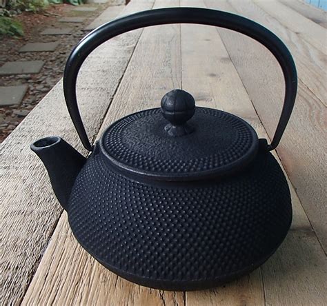 Japanese Cast Iron Teapot Gift Set Black Hobnail